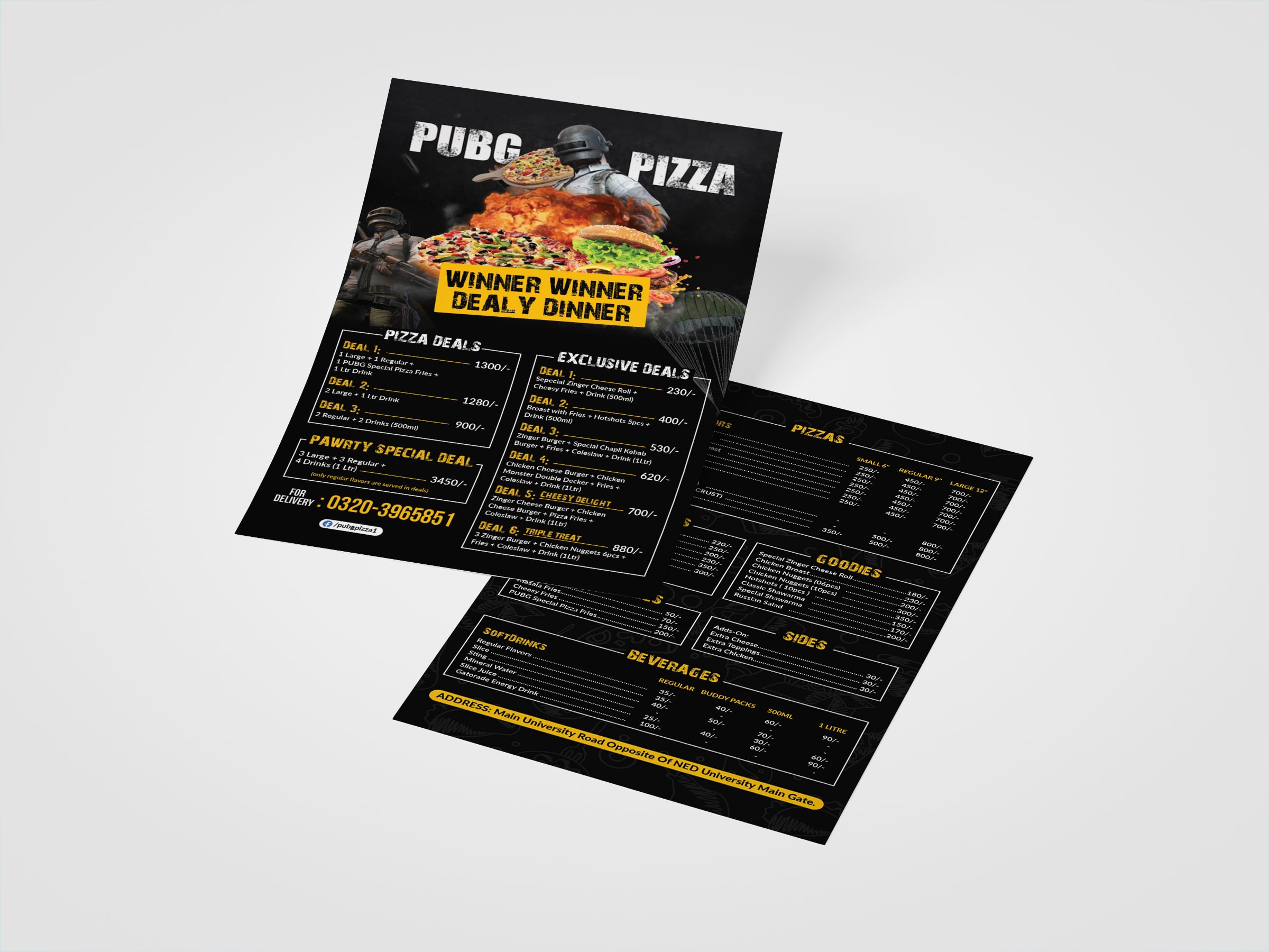 Modern double vertical flyer design sample in Denver