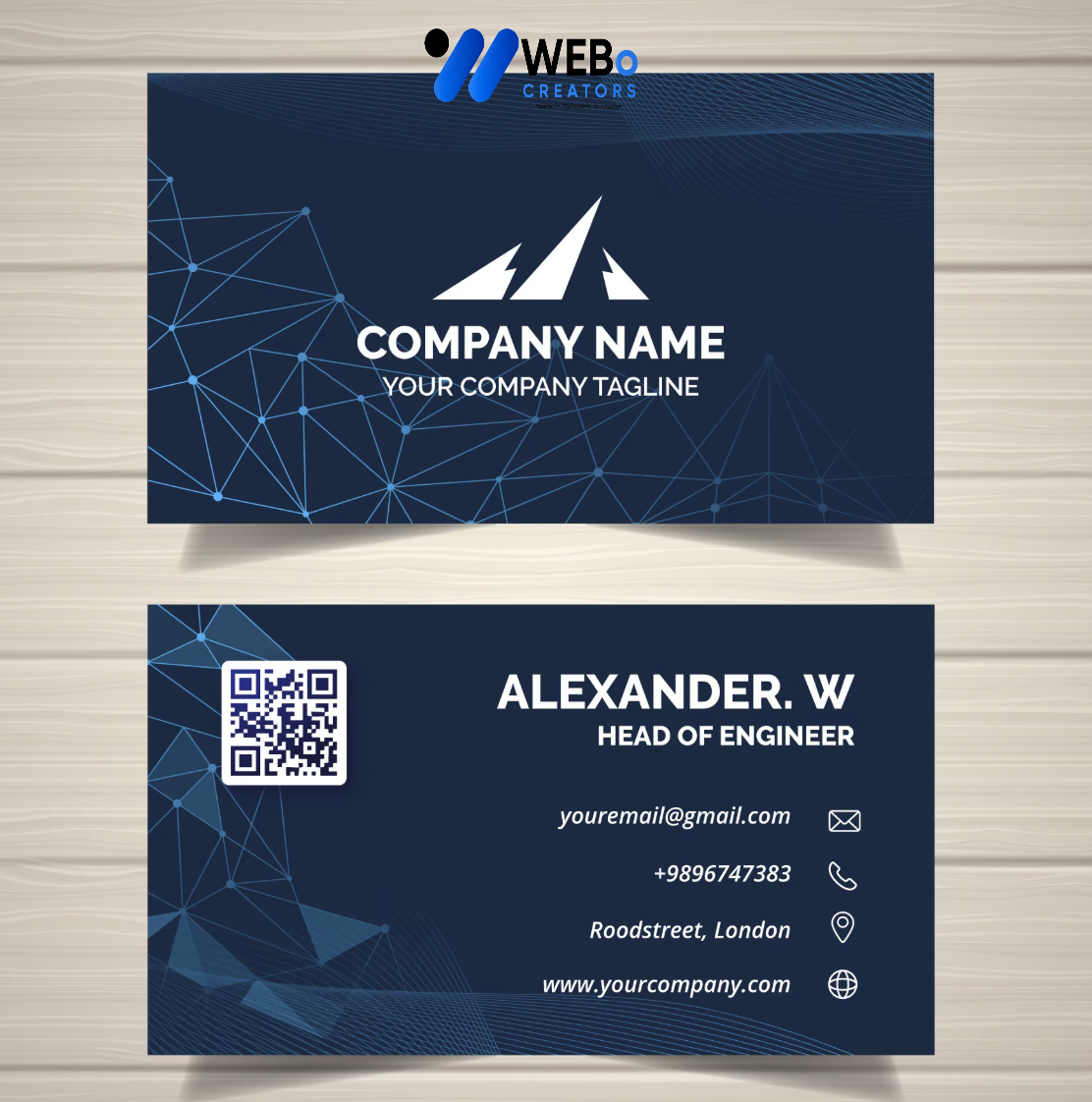 Elegant Professional Business card design with golden stripes Agency in Denver